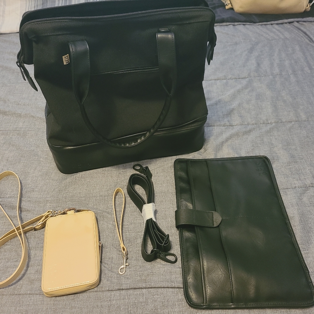 BEIS mini convertible weekender + wallet